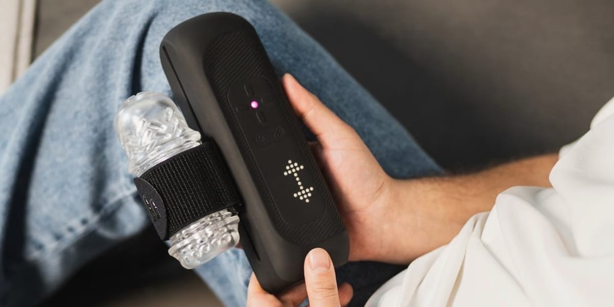The Handy 2 with a TrueGrip sleeve, held in one hand